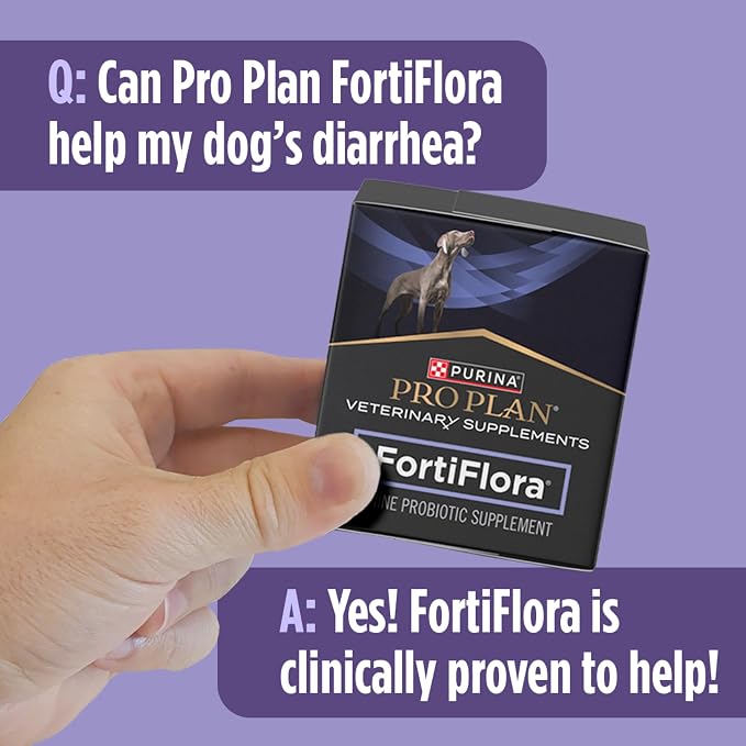 Purina Pro Plan Veterinary Supplements FortiFlora Dog Probiotic Supplement, Canine Nutritional Supplement - 30 ct. Boxes