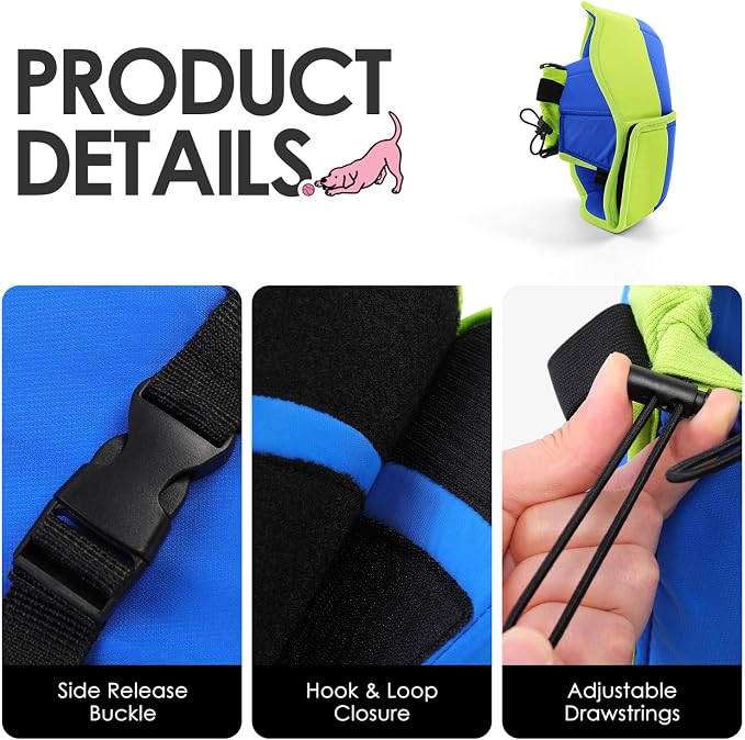 AOFITEE Cones for Dogs, Soft Dog Cone Collar to Stop Licking, Adjustable Dog Cones Alternative After Surgery for Large Dogs, Pet Cone for Wound Protection with Hook & Loop Closure(Bluegreen,Large)