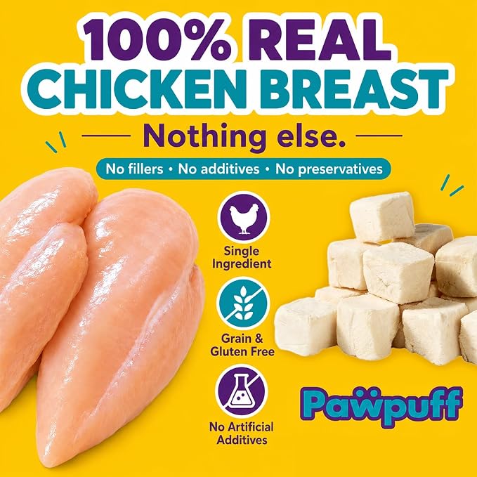 Freeze-Dried Chicken Treats for Dogs & Cats, 1.1 LB – Pure Single Ingredient Chicken, High-Protein Bites for Training, Grain Free