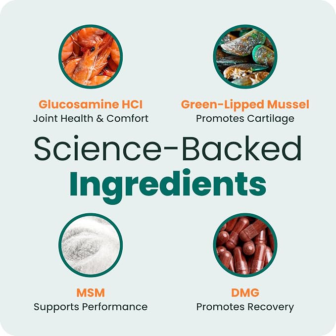 VetriScience Extra Strength Healthy Hip & Joint Chewable Tablets, GlycoFlex Glucosamine and Green-Lipped Mussel Joint Support Supplement for Dogs, Soothe Joint Discomfort, Chicken, 120 Count