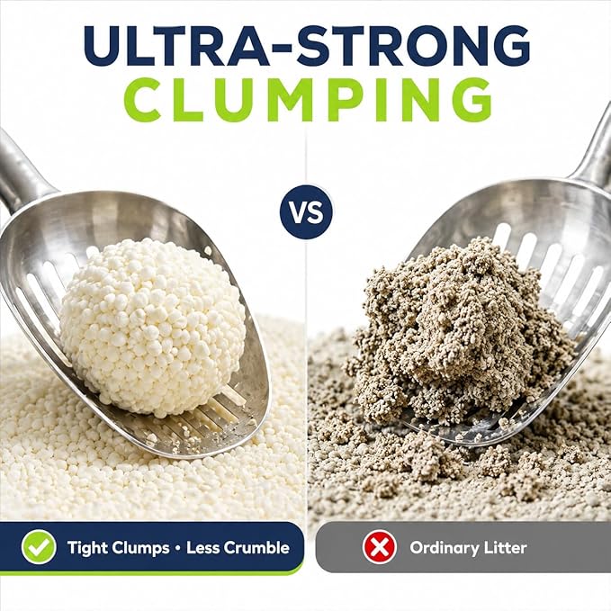 OPET Tapioca Cat Litter Pellets,Quick Clumping Kitty Litter,Dust Free Low Tracking,Superior Odor Control,Natural Plant-Based Cassava,Flushable Pet Litter for Multi-Cat,Kittens,16 lb