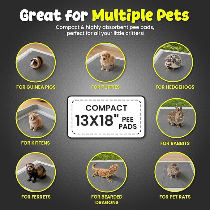 FPN Puppy Pads for Dogs Charcoal | Disposable Pee Pads for Puppies & Small Dogs | Pet Training Pads for Potty Training, Small Dog Pee Pads, Puppy Pads Bulk (100, 13x18 inch)