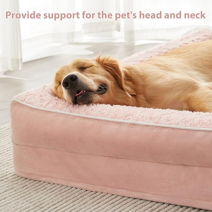 BFPETHOME Orthopedic Dog Beds for Large Dogs-Waterproof Sofa Dog Bed with Removable Washable Cover, Big Pet Bed with Waterproof Lining and Nonskid Bottom,Pet Bed for Large Dogs