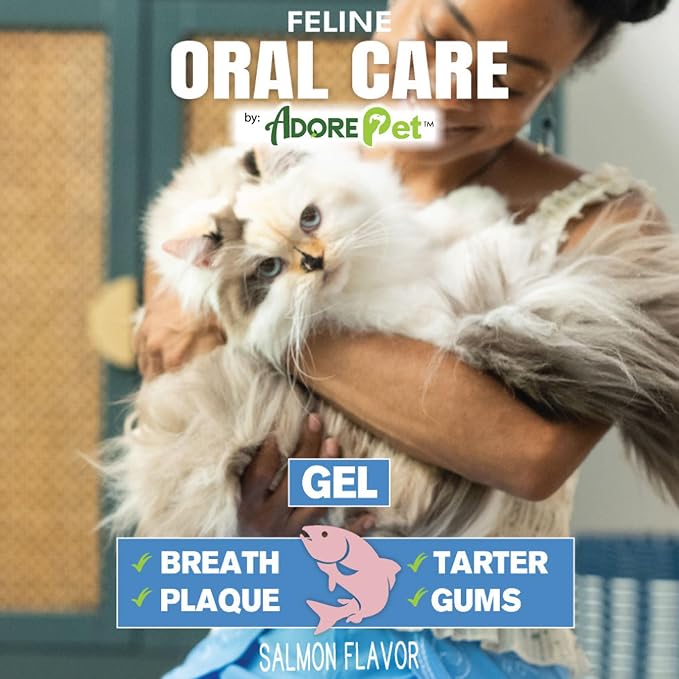 Adore Pet Complete Oral Care Gel for Cats, Salmon, 4 oz