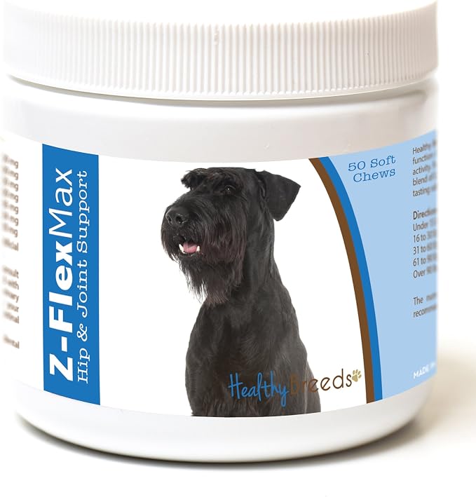 Healthy Breeds Giant Schnauzer Z-Flex Max Hip and Joint Soft Chews 50 Count
