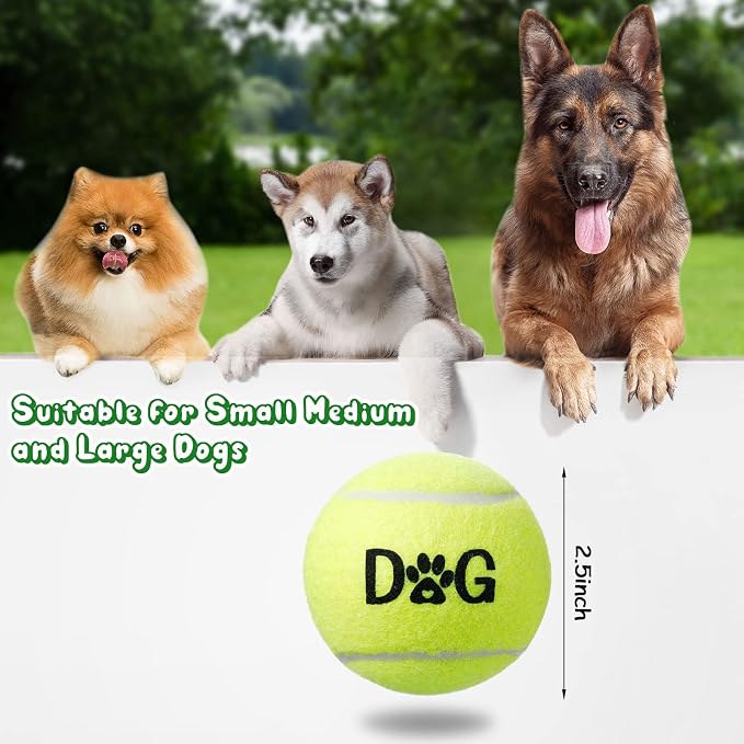 Yunsailing 40 Pack Tennis Balls Dog Toys Bulk 2.5 Inch with Carry Bags, Easy Catching Interactive Fetch for Pet Puppy Small Medium Large Dogs Training Exercise and Practice