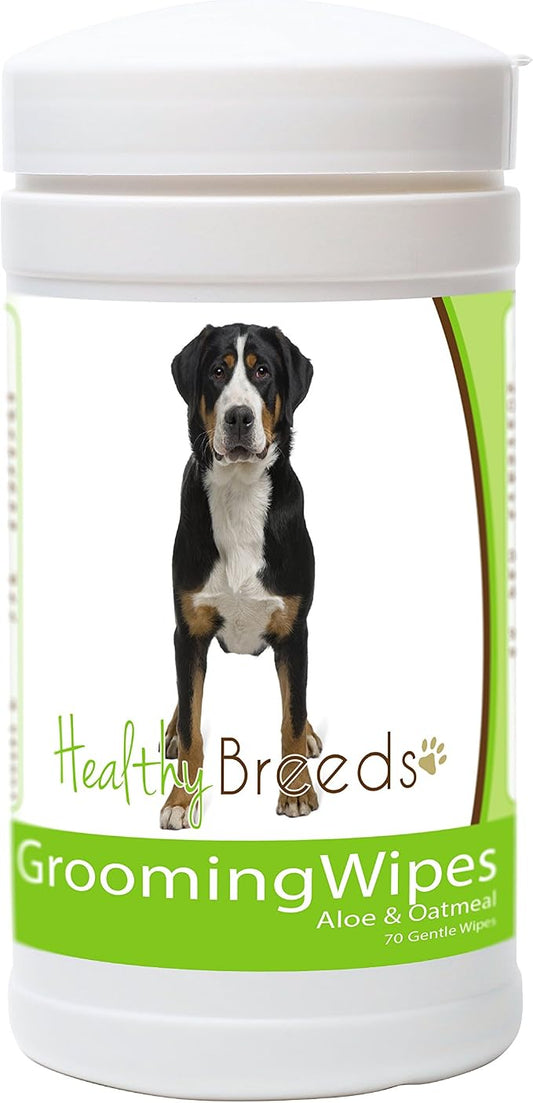 Healthy Breeds Greater Swiss Mountain Dog Grooming Wipes 70 Count