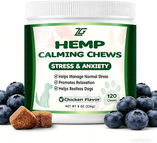 Calming Chews for Dogs - Dog Supplements 120 Soft Chews