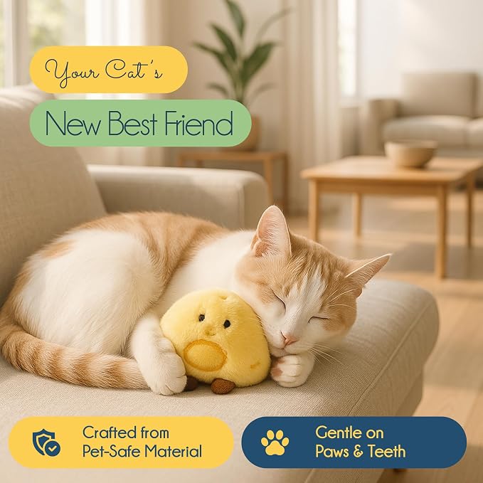 Oh My Cat! Interactive cat Toys – Automatic Electric self-Play Toy Pack Supplies for Bored Indoor Cats, Kittens, and Adult Pets; Moving Stimulation Games, Cute Catnip Ball, Funny Exercise Gift