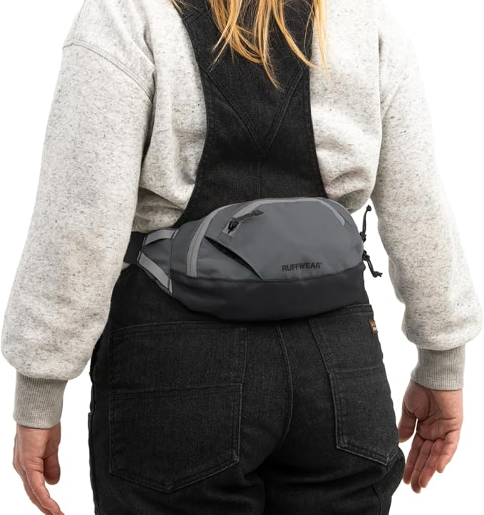Ruffwear, Home Trail Hip Pack, Dog Walking Fanny Pack Crossbody with Adjustable Belt, Treat Pouch, Poop Bag Holder, Phone Pocket, Hands-Free for Training, Hiking, Running, Travel, Granite Gray