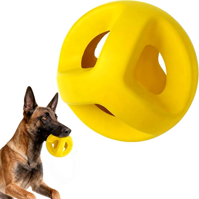 PetiFine Tough Dog Balls, Large Dog Toys for Aggressive Chewers, Interactive Dog Toy Balls Outdoor, Chew Toys for Medium Large Breed Non-Toxic Natural Rubber, 4.5"