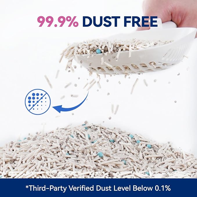 OPET Mixed Tofu Bentonite Multi-Cat Litter,Strong Fast Clumping Kitty Litter,99.9% Dust Free & Low Tracking,High Absorbent & Odor Control,Natural Pet Litter (18lb, White Tea)