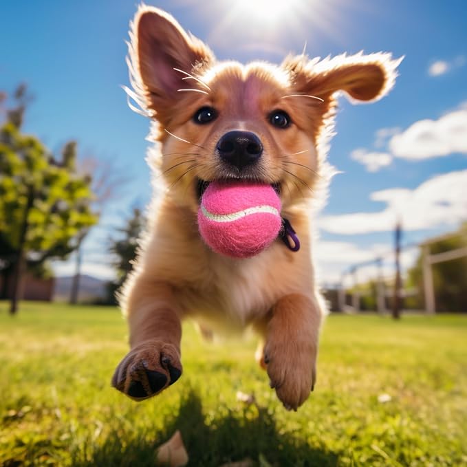 30/40 Pack Training Tennis Balls, Pet Dog Playing Balls, Practice Tennis Balls with Mesh Bag for Transport and Beginner Training