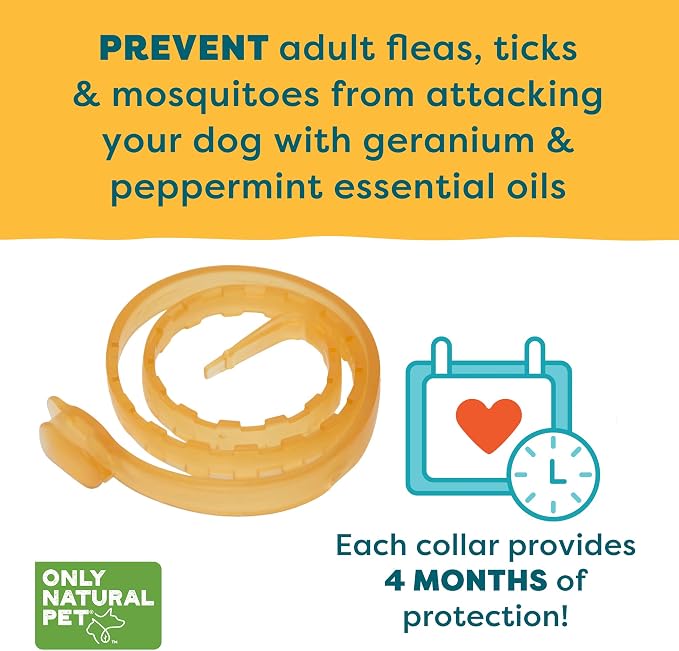 Only Natural Pet EasyDefense Non-Toxic Flea & Tick Collar for Dogs (2 Pack)