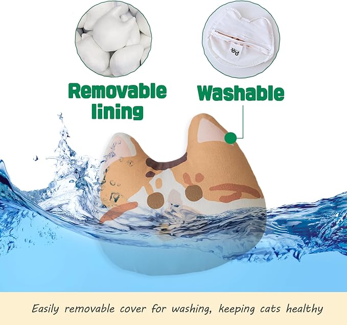Gororong Interactive Catnip Toy for Indoor Cats – Refillable, Bite-Resistant, Handmade in Korea with Natural Catnip for Active Play & Exercise(Nyang)