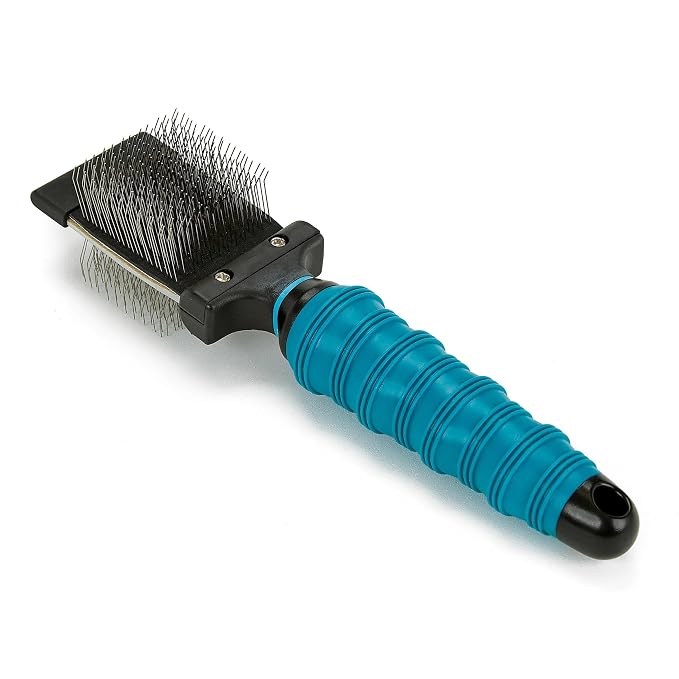 Dog and Cat Coat Grooming Tools Improved Double Sided Flexible Slicker Brushes (Small)