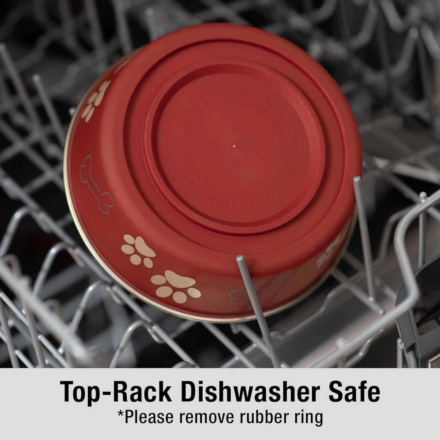 Loving Pets Bella Dog Bowls- Stainless Steel Dog & Cat Bowls - Spill Proof Dog Food Bowl, Cat Bowl, Puppy Essentials & Pet Supplies Great for Home & Travel (Small 10-20 lbs, Merlot)