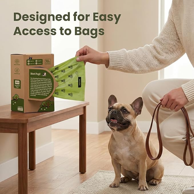 Pogi’s Dog Poop Bags with Handles – Extra-Thick, Leak-Proof, Large, Fresh Scent, 300-Count