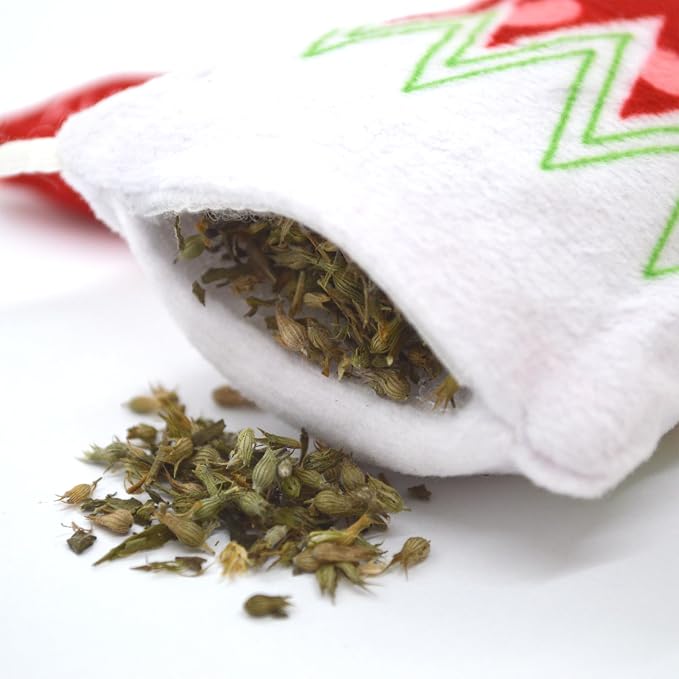 Meowijuana | Get Stuffed Bundle | Get Stuffed Stocking and Winter Lift | Promotes Play and Cat Health | Includes Organic Catnip | Feline and Cat Lover Approved