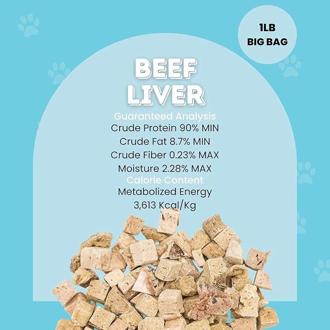 hotspot pets Freeze Dried Chicken Breast & Beef Liver Bundle- 1lb Bags of Each - Resealable Bags -Single Ingredient All Natural Grain-Free - Perfect for Training, Topper or Snack - Made in USA