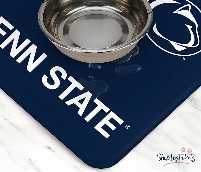 Penn State Nittany Lions Officially Licensed Food and Water Mat for Dogs and Cats | 18" x 29" | Non-Slip | Water-Proof