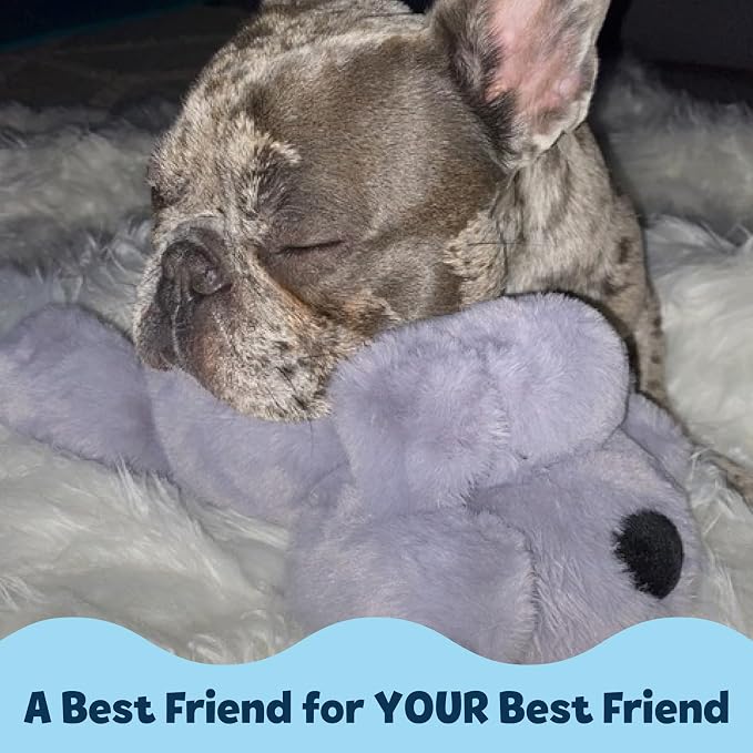 Snuggle Puppy Junior, Heartbeat Puppy Toy for Small Breeds, Smaller Plush Dog Toy with Real-Feel Pulse, Designed for Crate Use and Early Routines - Gray