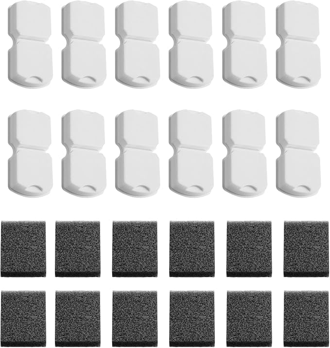 Cat Water Fountain Stainless Steel with 12 Set Cat Water Fountain Filters - 12 Carbon Filters & 12 Foam Filters