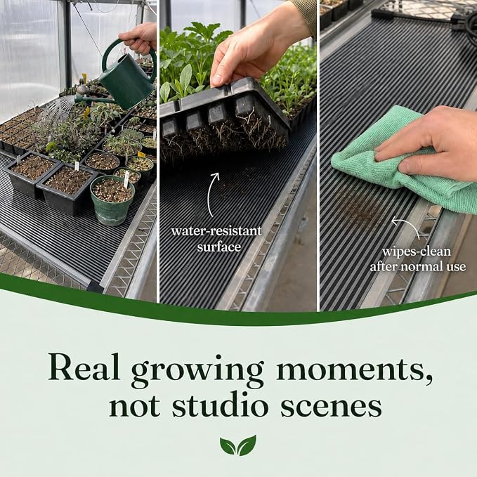 Seedling Heat Mat - Designed for 4 ft Wire Shelving, Water-Resistant Plant Heating Pad for Germination, Propagation, Hydroponics and Indoor Gardening, Made in USA (11" x 44")