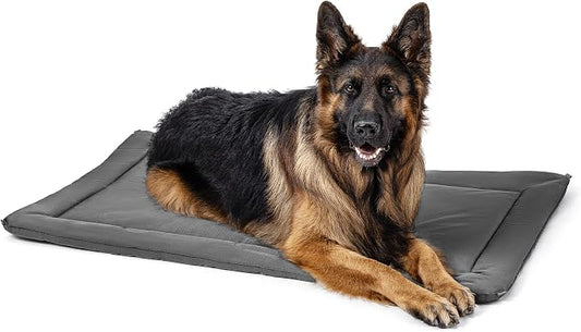 PELZIN Cybarmour 2.0 Chew Proof Dog Crate Pad - Outdoor Chew Resistant Dog Bed with Corner Anchor - Machine Washable - Water-Resistant - Extra Large Breeds & Fits 48-Inch Crate - 47"x28", Charcoal
