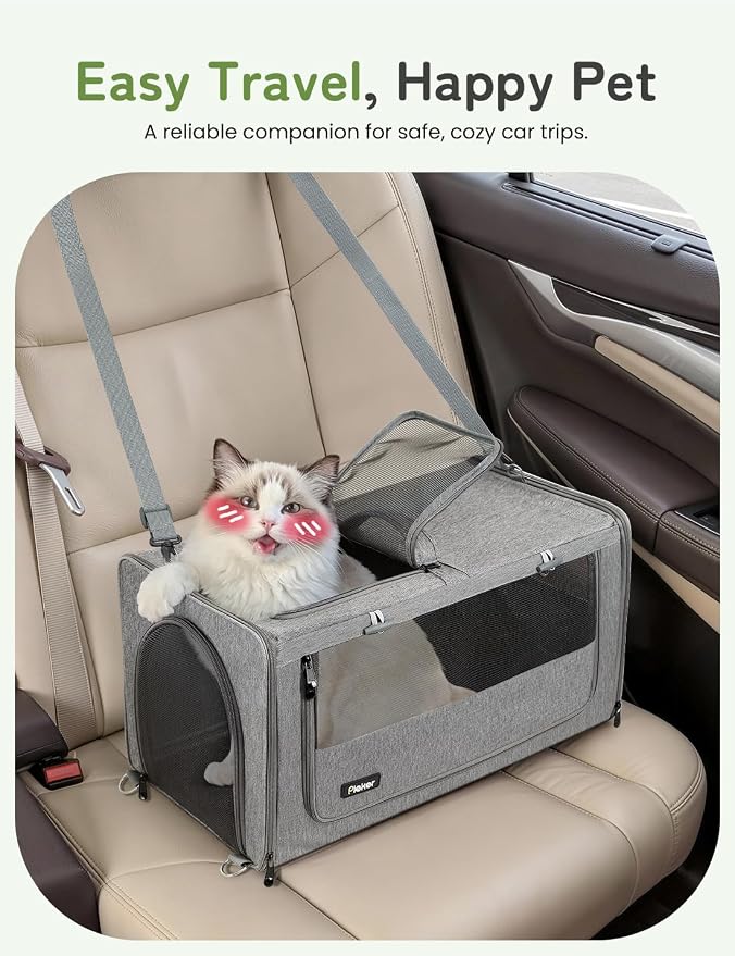Pet Carrier for Small/Medium Cats Up to 22lbs, 4 in 1 Multi-Level Door Hanging Cat Tree Tower Condo for Indoor Cats, Collapsible and Tool-Free Assembly, Fits Doors <86in H