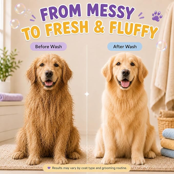 Oatmeal Dog Shampoo and Conditioner for Itchy Skin Relief | Puppy Shampoo for Sensitive Skin 5-in-1 | Cleans, Deodorizes & Detangles | Dog Wash for All Breeds | 16 fl oz | ALFIE'S CHOICE