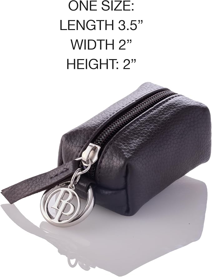 Rein - The Recycled Vegan Leather Pouch Durable Heavy Duty Bag Holder, Leash Attachment Made With Sustainable Materials, Custom Hardware for Small, Medium & Large Dogs, Chocolate Espresso
