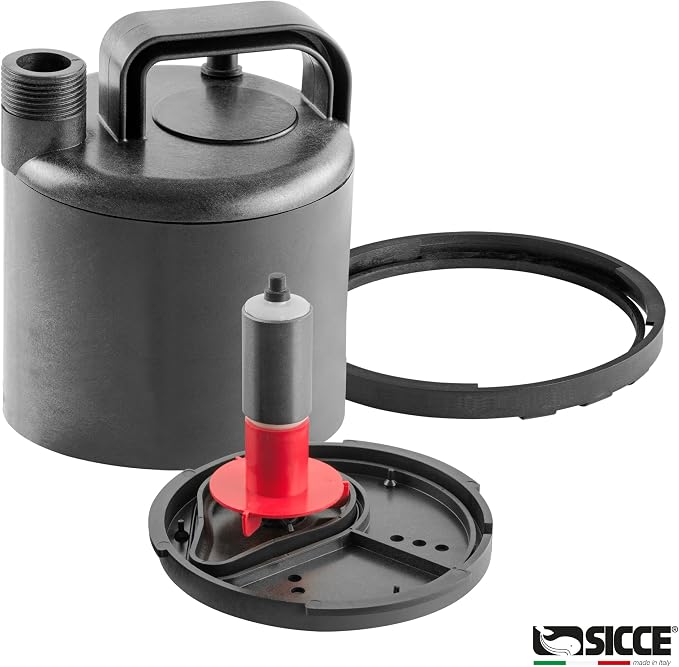 SICCE Ultra Zero 793 GPH Multi-Purpose Water Pump | Garden Hose Connection Portable Handle | Ultra Quiet Durable Aquarium Fish Tank Fountain Pond Hydroponics Terrarium Black | Freshwater & Saltwater