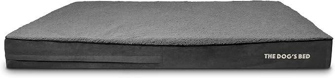 The Dog’s Bed Replacement Outer Cover, Plush Fabric, Dark Grey Plush, XXXL, 6-Inch