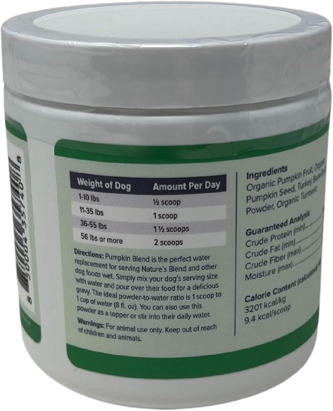 Dr. Marty Better Life Boosters Pumpkin Blend Dog 3.17 oz Jar