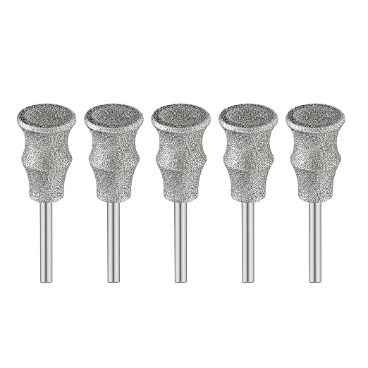 Diamond Dog Nail Grinder Bits - FOCSTOL Diamond Rotory Bit for Dogs&Pets, 5pcs 1/8'' Rotary Nail Grinder Bits for Animals Nail Care (Type B)