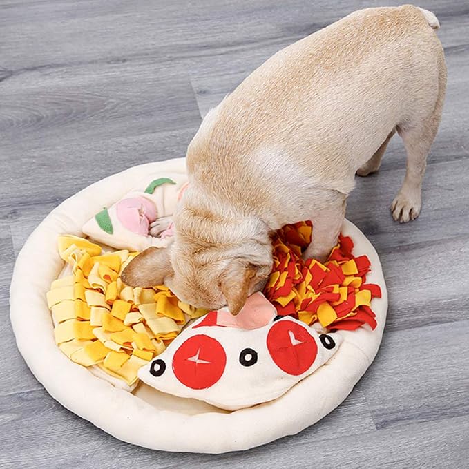 Baluue Pet Sniffing Pad 17" Polar Fleece Snuffle Mat – Slow Feeder & Mental Stimulation for Dogs & Cats – Interactive Foraging Toy for Indoor Play, Gift