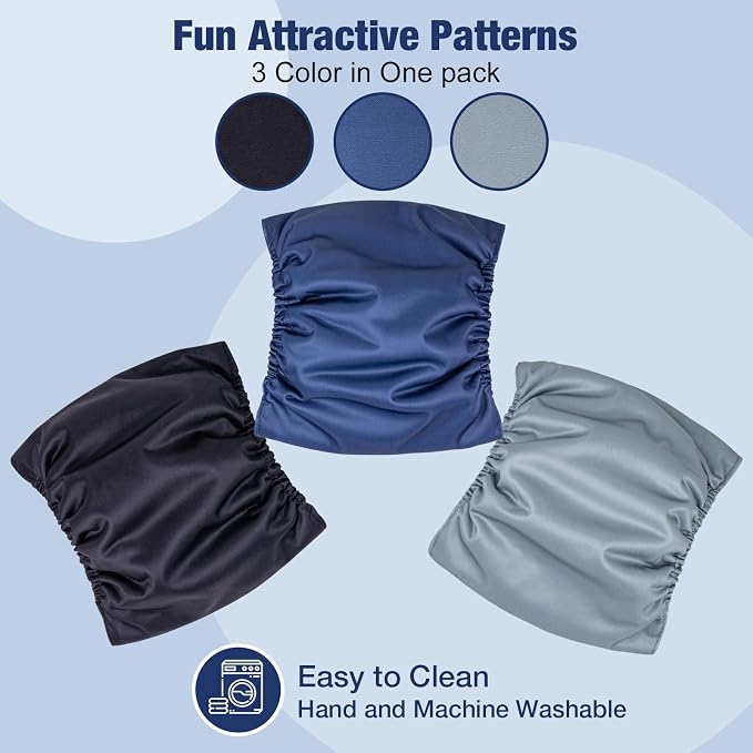 Pet Soft Dog Belly Band - 3 Packs Reusable Dog Diapers Male Doggy Diapers Wraps - Washable Dogs Belly Bands for Male Dogs (Classic, S)