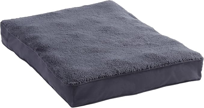 Happy Hounds Daisy Deluxe Supportive Sherpa Dog Bed, Large (48 x 36 in.), Prussian Blue