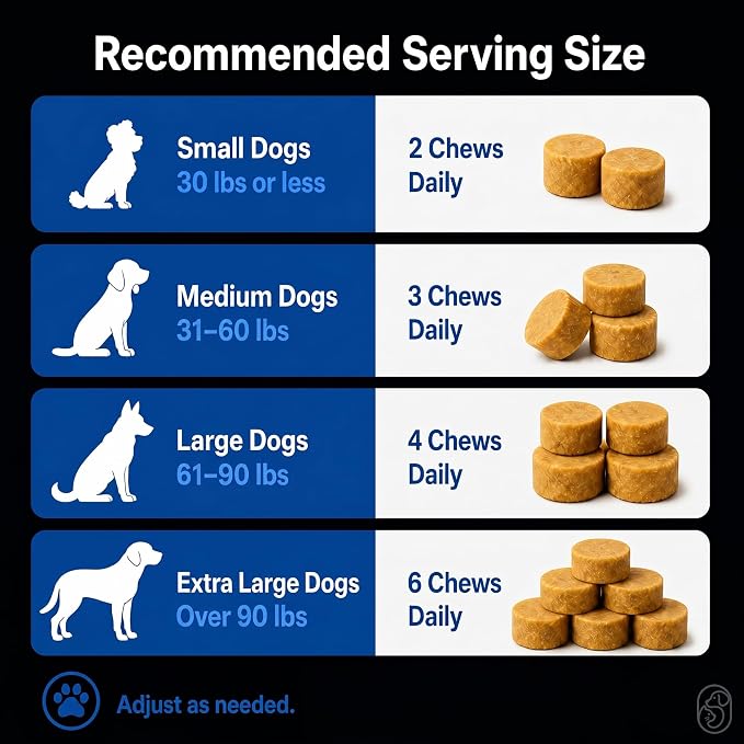 Hip & Joint Chews for Dogs – Glucosamine, Chondroitin, MSM & Green Lipped Mussel – Supports Mobility & Joint Health for Dogs – Natural Dog Joint Supplement – Chicken Flavor, 120 Soft Chews