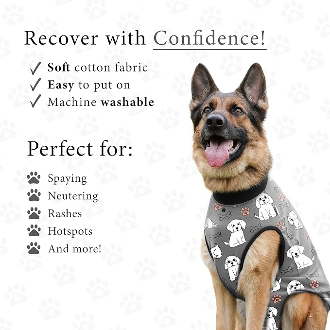 BellyGuard Dog Surgery Recovery Suit, Post-Op Dog Recovery Suit for Female Spay & Male Neuter, Comfy Onesie for Pets, Surgical Body Cover for Canine Healing Support