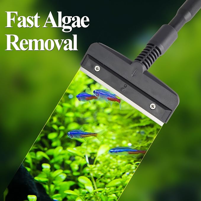 UPETTOOLS 8-Piece Aquarium Cleaning Kit – 6 in 1 Fish Tank Cleaning Set with 2 Replacement Algae Scraper Blades
