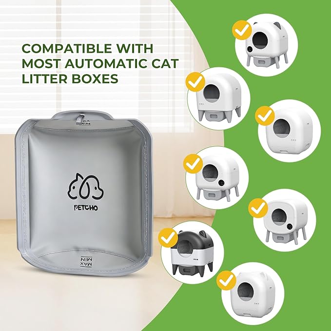 2-Pack Self Cleaning Litter Box Waterproof Pad Replacement Parts, Compatible with Most Automatic Cat Litter Boxes, Leak-Resistant, Washable & Reusable, Durable, Easy Install, Same-Size Fit