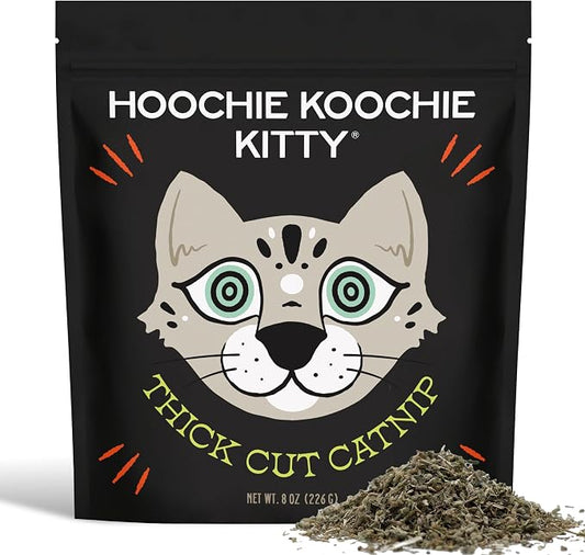 Premium Catnip Thick Cut – 8 oz | Natural Cut & Sifted Catnip for Cats | Long-Lasting Aroma, High Potency | Ideal for Toys, Scratchers & Cat Enrichment