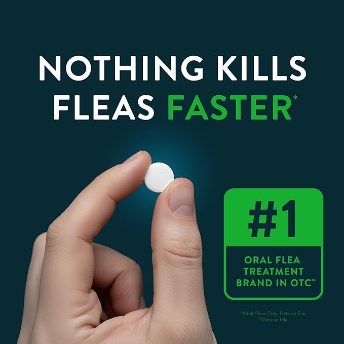 Capstar for Dogs (nitenpyram), Fast-Acting Oral Flea Treatment for Dogs Over 25+ lbs, Vet-Recommended Flea Medication Tablets Start Killing in 30 Minutes, 12 Doses (Includes Two 6-Count Boxes)