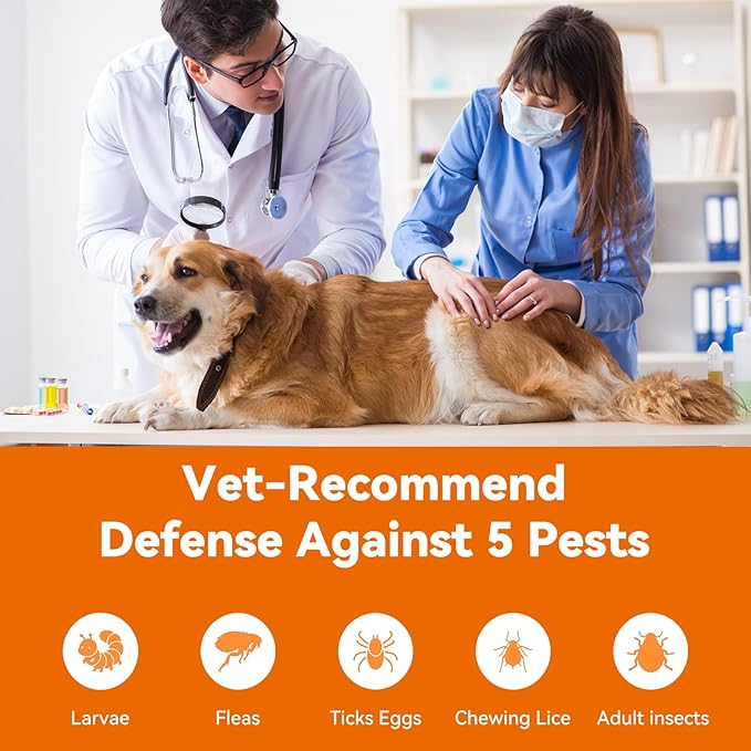 Puainta Addcool Plus Flea and Tick Prevention for Small Dogs & Puppies, Professional Topical Treatment, 3 Monthly Doses, Fast-Acting Waterproof Dog Flea Drops (5-22 lbs)