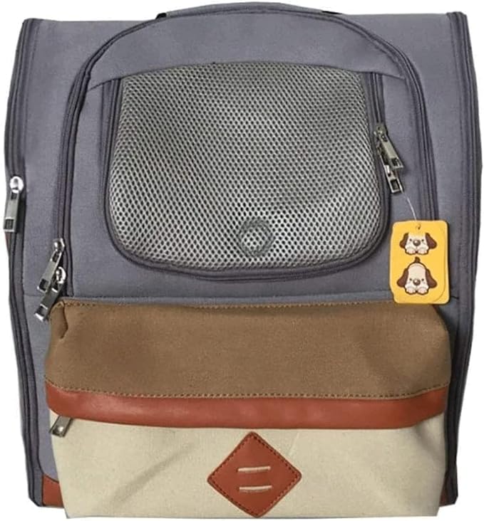 OLOTU Pet Backpack Expandable Cat Backpack, Dog Backpack Bag for Hiking Travel Camping, Large Capacity Cat Carrier with Breathable Mesh, Grey Spacious
