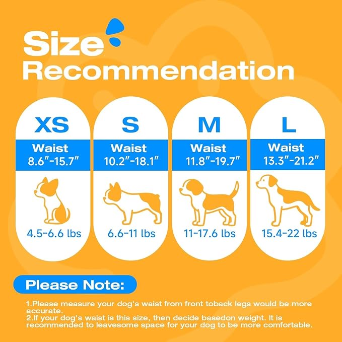 Pet Soft Disposable Dog Diapers Female, Pull Up Doggie Diapers for Female Dogs, 360°Stretchy Waist Puppy Diapers, Super Absorbent Doggy Diaper Leak Proof Design for Dogs in Heat (Large, Count, 20.0)