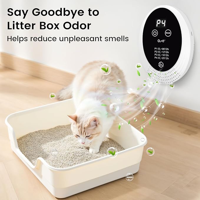 Limpin Air Purifier for Cat Litter Box, Pet Odor Control Air Cleaner & Cat Litter Deodorizer for Pet Room, Mini Air Freshener for Bathroom, Bedroom, Kitchen, Closet & Small Spaces(1)