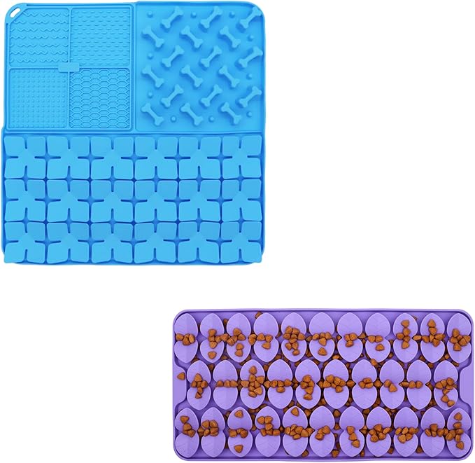 Silicone Snuffle Mat for Dog,Slow Feeder Lick Mat with Suction Cups for Slow Eating Snuffle Mat for Medium Dogs,Silicone Slow Feeder Lick Mat for Dogs Slow Eating